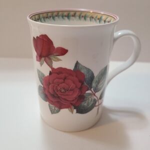 Crown Trent England Red Rouge Rose Coffee or Tea cup